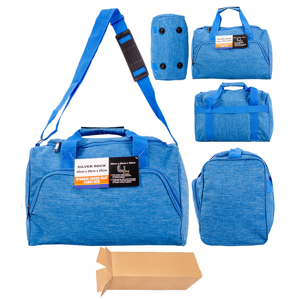 (image for) TB-17 BLUE HOLDALL UNISEX CABIN BAG W/ADJUSTABLE STRAP BOX OF 25